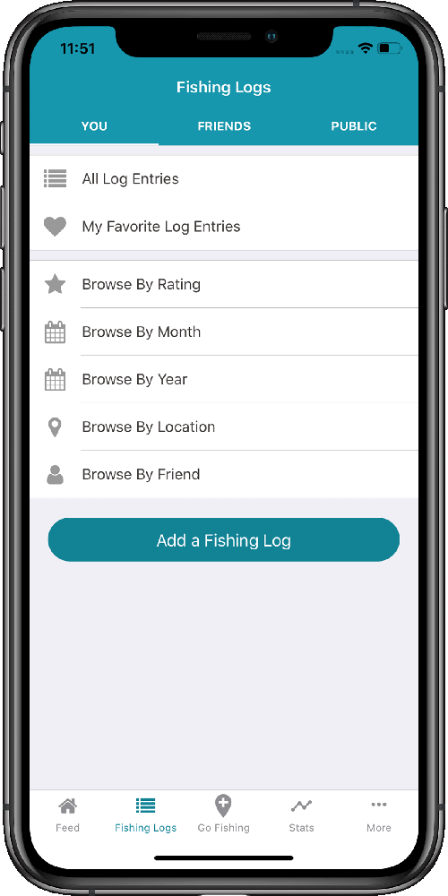 browse fishing log